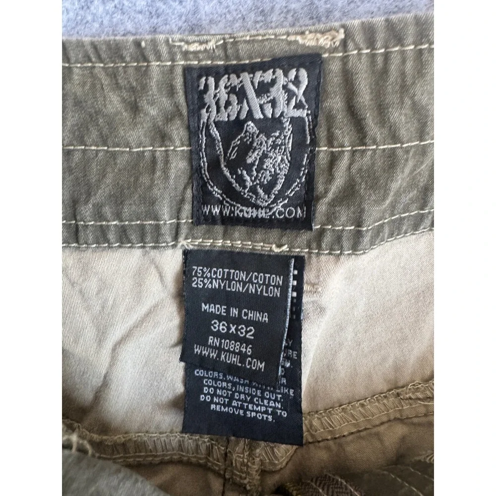 Kuhl Free Rydr Mens 36x32 Olive Green Hiking Outdoor Utility Pants Workwear